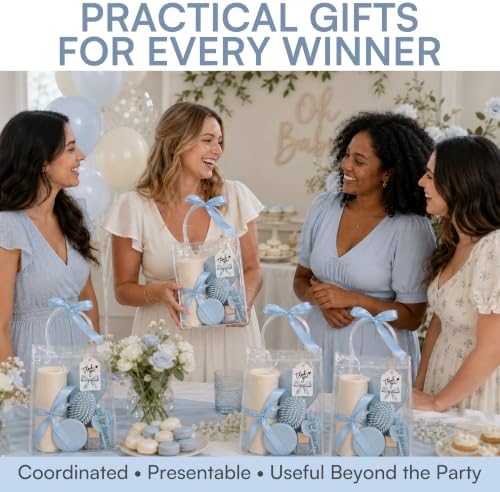 6 Sets Baby Shower Prizes for Winners, Baby Shower Gifts for Guests, Blue - Image 2