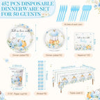 Ceenna Fall Little Pumpkin Baby Shower Party Supply Decoration for 50, Blue - Image 2