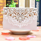 FOMTOR Laser Cut Wedding Invitation Cards Set w/Envelopes & Inserts & Seals – for Wedding, Bridal Shower, Graduation, Birthday Party, Engagement, Anniversary White 50Pcs - Image 2