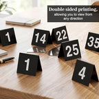 50Pcs Black Table Number Tents 1-50 Restaurant Table Numbers for Wedding Party Food Service - Image 5