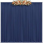 40x8ft Navy Blue Photo Backdrop Curtains for Parties Birthday Wrinkle Free Polyester Photoshoot Curtains Drapes Backdrop for Wedding Baby Shower Graduation Photography Background 8 Panels 5x8FT - Image 2