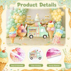 5 PCS 20" Ice Cream Cardboard Cutouts for Birthday Party Decorations, Large Sweet Theme Outdoor Yard Signs, Ice Cream Truck & Cone Standee for Candy Land Party Photo Booth Props Backdrop - Image 6