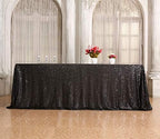 SquarePie Sequin Tablecloth 90x156 Inch Black for Halloween Wedding Party - Image 5