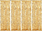 Big Payette Gold Sequin Backdrop Curtain 4 Panels 2ftx8ft Glitter Sparkly Party Background Drapes for Wedding Birthday Baby Shower Event Decoration by SoarDream