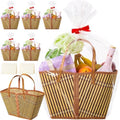 Quzzil 6 Set Empty Gift Baskets Large Woven Bamboo Basket with Handle by Unknown