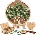 Wedding Guest Book Tree Alternative with Leaf Chips, Wooden Frame Sign-in by GIFTSH0PBYHELEN