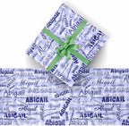 AOFUN Personalized Gift Wrapping Paper Holiday Gift For Couples Custom Gift Tissue Paper Roll Birthday Wrapping Christmas Gift Wrapping 3 Rolls 58" x 23" - Image 2