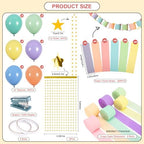 360 Sheets Colorful Paper Chains Strips and Star Garland for Fancy Party - Image 2