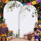 Mindsoft 2 Set Sage Green Floral Arch Backdrop Cover Stretchy 7.2ft 6.6ft - Image 3