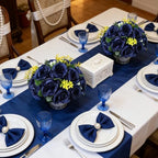 6 PCS Navy Blue Roses Flower Balls for Centerpieces - Image 3