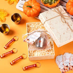 50 Sets Pumpkin Baby Shower Favors for Guests, Little Pumpkin Baby Shower Decorations with 1.5 oz Shot Glasses, Bottle Opener Keychains, Thank You Tags, Organza Bags, Fall Gender Reveal Party Supplies - Image 6