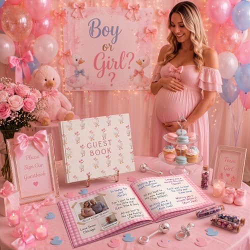 Engrowtic Embroidered Silly Goose Baby Shower Guest Book Linen Cute - Image 5
