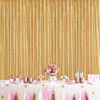 Gold Backdrop Curtain for Parties - 3 Pieces Glitter Sequin Background - Image 4