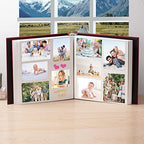 HoneyTolly Large Photo Album Self Adhesive, DIY Scrapbook Album for 600 Photos, 13"x12.6" 120 Pages Linen Cover Memory Book(Red) - Image 3