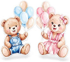 Wesiti 2 Pcs Large 40 x 24 Gender Reveal Bear Cardboard Cutout, Blue Pink - Image 7