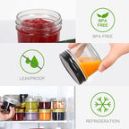 40 Pack 4 oz Glass Jars with Black Lids - Image 3