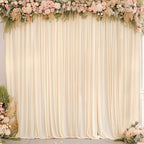 Deep Champagne Backdrop Curtain 4 Panels-Wrinkle-Free Curtains Polyester Photography Drapes for Baby Shower Birthday Party Photo Background Backdrop Stand- 16 X10FT (Champagne) - Image 4