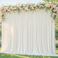 20x12ft Cream Backdrop Curtain Panels for Parties - Wrinkle Free Polyester Photo Curtain Backdrop Wedding Back Drop Fabric Drapes for Party Decorations Background for Photography by WishCare