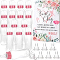 16 Pcs Baby Shower Favors Party Bottle Chug Game 15 Pink Mini Bottles and 1 Custom Wooden Stand for Gender Reveal Birthday Party Supplies Gift by Unknown