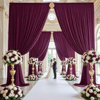 20ft×15ft Burgundy Backdrop Curtain for Wedding Parties by PartyVillage