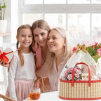 Reallnaive 6 Set Large Empty Gift Basket to Fill, Bamboo Woven - Image 5