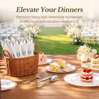 Goodluck 400PCS Silver Fancy Wrapped Silverware Set Disposable - Image 4