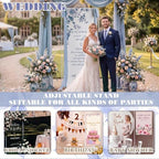 Chinoiserie Floral Wedding Welcome Linen Sign Stand(Blue) - Image 6