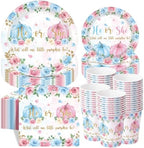 Funnymoom 250 Pcs Little Pumpkin Gender Reveal Paper Plates Napkins Cups by Funnymoom