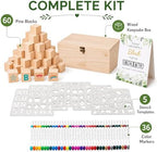 103 Pcs Baby Shower Games Sign Kit, Wooden Blocks to Decorate - Image 2