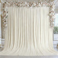 10x12ft Ivory Backdrop Curtain Panels for Parties - Wrinkle Free Polyester Photo Curtain Backdrop Wedding Back Drop Fabric Drapes for Party Decorations Background for Photography by WishCare