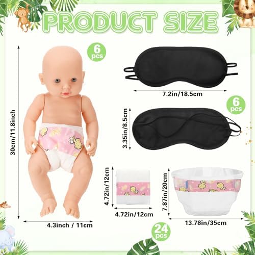 37 Pcs Baby Shower Diaper Changing Game Supplies, Jungle - Image 2