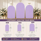 Lavender Arch Cover 7.2ft 6.6ft 6ft Purple Arch Backdrop Cover Set of 3 - Image 5