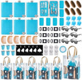 Baby Shower Prizes for Men 6 Set with 8oz Stainless Steel Hip Flask Bottle Opener Manicure Kit Bath Sponge Sunglasses Gift Bag Baby Shower Game Prizes for Winner Bachelor Party (Blue, 6 Sets) by WishFond