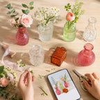 TBWIND 24pcs Colorful Glass Bud Vases Set - Image 6