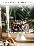 White Cake Stand for 8 Inch Cake, 10 Inch Cake Stands for Tea Party - Image 3