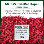 40LB Red Crinkle Paper Filler for Gift Basket, USA Made - Image 6