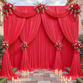 40ftx10ft Wrinkle Free Red Backdrop Curtain - 10 Feet Photography Backdrop Drapes, Silky Polyester Back Drop Cloth for Wedding Baby Shower Balloon Arch Background by Unknown