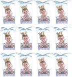 Keepsake Figurine 12 pcs Baby Boy Wearing Crown Holding Bottle | Awesome Decorations or Party Favors | for Pregnancy Announcements, Gender Reveals, Birthday and Special Celebrations - Image 3