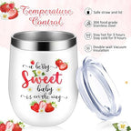 Hoolerry 6 Set Baby Shower Cups, 12oz Stainless Steel Tumbler, Strawberry - Image 4
