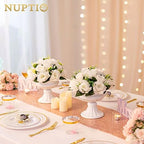 NUPTIO White Flower Centerpieces for Wedding Tables, Artificial Flower Ball - Image 4