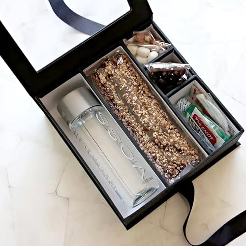 Hammont Gift Boxes - Hostess Sectional Boxes -Food Grade PET Boxes with Window Slot- 6 Pack of Cookie|Cupcake Boxes (Black) - Image 7