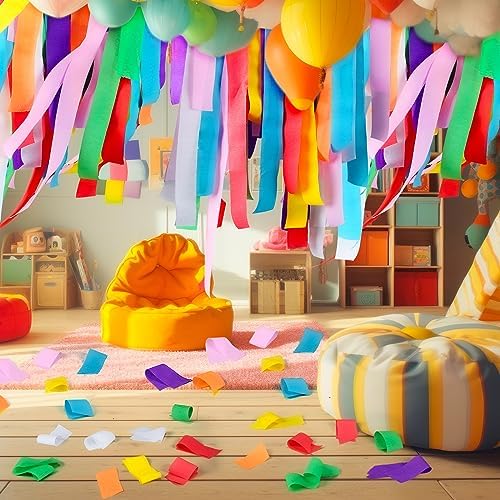 Berlune 48 Rolls Crepe Paper Streamers, 8 Colors, Party Decorations - Image 6