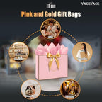 YACEYACE Gift Bags with Bow Ribbon, 20Pack of Pink Gift Bags with Handles - Image 7
