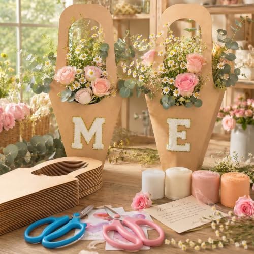 Zounys 184Pcs Custom Baby Shower Flower Bag Kit with DIY Personalized Guest Name Chenille Letter Stickers Flower Bar Kit for Fresh Off the Market Bridal Shower, Gender Reveal, Wedding & Birthday - Image 6