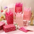 Kolldenn 100 Pcs Small Gift Bags Bulk, Pink, 8.27 x 5.91 x 3.15 Inch - Image 4
