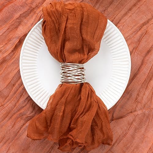 DeZerlor Fall Terracotta Cheese Cloth Napkins Set of 50 for Wedding Party - Image 2