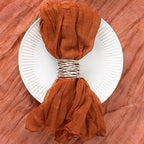DeZerlor Fall Terracotta Cheese Cloth Napkins Set of 100 for Wedding Party - Image 2