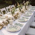 Funnymoom 400 Pcs Baby in Bloom Party Supplies for 50 Guests Green Floral Baby Shower Paper Plates and Napkins Knives Spoon Fork Cup Disposable Wildflower Dinner Party for Spring Greenery Favor - Image 6