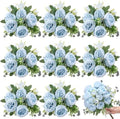 8 Bundles Artificial Peony Centerpiece Flowers,Blue by Yuxung