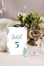 Leaf Design Table Number Cards Double Sided Party Table Numbers for Reception Baby Shower Anniversary Birthday Bridal Party 4x6 Inch - Image 3